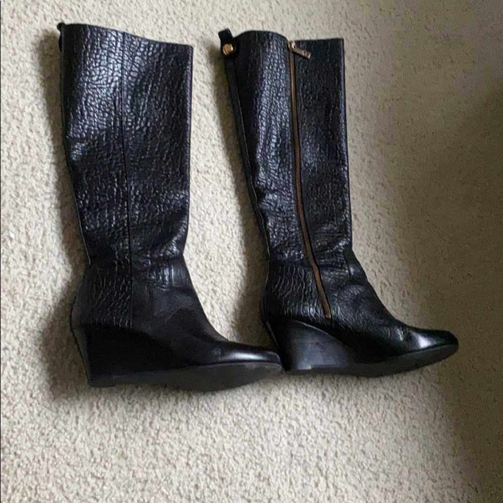 SOLD!!!!!!!Tory Burch black leather boots size 8.5